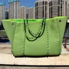 Luxury Dive Dust Neoprene Women Handbag 2021 Ny stor kapacitet Casual Dead Bag Top Hanteringsuppgifter Kvinnors uppgift J0517