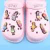 1 stks schattige cartoonschoen charmes vreemde beroemde animatiekarakters kawaii meisjes croc buckle accessoires decoratie