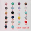 Fnixtar 100Pcs 6mm Candy Color Glitter Rhinestones Round Disc For Making Earring Pendants Necklace Jewelry Finding Accessories