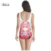 Anime Darling In The Franxx Zero Two 3D Print Girls Onepiece Swimsuit Sleeveless Slim Sexy Womens Swimwear Summer 220617