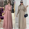 Muslim Long Dress Women Casual Abaya Kaftan Islamic Vestidos Femme Party Lace Maxi Dresses Elegant African Plus Size Morocco