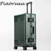 Aluminium DrawBar Suitcase Inch Metal Bagage Fashionable New Type Suitcase Box J220707