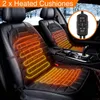 Autostoelhoezen 2 stks 12V Universele Snel Dikker Verwarmde Kussenhoes Elektrische Verwarmer Winter Warmer Verwarming Pad