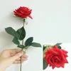 Heta fuktande rosor konstgjord blomma diy brud bukett falsk blomma för bröllop dekoration party hem dekor alla hjärtans dag