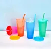 24oz/710ml copo plástico copo copo reutilizável bebida clara bebida plana forma de pilar de pilar de palha de palha cops caneca de boa qualidade estilo clássico estilo