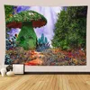 Large Mushroom Castle Wall Rugs Forest Moon Starry Sky Hippie Boho Decor Dorm Witchcraft Carpet Wall Hanging Carpets Cloth J220804