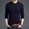 Nieuwe mode herfst winter mannen dikte trui mannelijke casual o-neck massieve kleur lange mouw Korea stijl warme truien D211 L220801