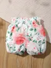 Baby-Shorts mit Allover-Blumenmuster und Schleife SHE01