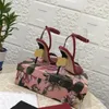 Designer klackar skor kvinnor lyxiga sandaler damer klassiker klänning sko äkta läder slingback runda tår sandaler med låda sandalier globalkidsshoes