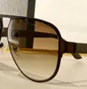Homens piloto óculos de sol gradiente metal marrom quadro óculos de sol tons sonnenbrille envoltório occhiali da sole óculos uv com box230m