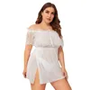 Women's Sleepwear Plus Women Nightwear Lace Nightgown Lingerie Porno Strapless Sheer Night Dress Sexy Sex Nightie ClothesWomen's