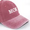 100 bomull tvättat broderi MAMMA PAPPA hatt nödställd mode baseballkeps män kvinnor par panama 220513