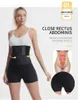 Femmes Gym Vêtements post-partum ventre minceur bande dames corps shaper ceinture bout à bout pantalon taille haute sweat shorts envelopper ventre bellt