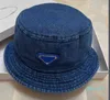 2022 Cowboy Bucket Hat Sun Cap för kvinnor Designer Ladies Metal Cow Denim Fisherman Hats Caps