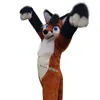 Fursuit Husked Husked cão fox lobo mascote traje adulto personagem de desenho animado dia das bruxas festa desenhos animados conjunto # 078