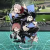 Anahtarlıklar Japon anime jujutsu kaisen figür akrilik standı plakası gojou itadori fushiguro kugisaki aksiyon modeli ayakta durma işareti Emel22