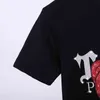 Men P Skull T-shirt Geometrisch patroon Zomer Casual tee mode ins-stijl Top Streetwear Losse hoogwaardige sport hiphop Rijpe trendy T