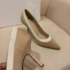 Moda di alta qualità sexy tacchi alti 1,5 cm 6,5 cm 9,5 cm Lettera fasciatura scarpe eleganti donna Runway punta a punta sandali Gladiaor siz267I