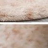 Wysokiej jakości okrągły dywan do salonu sypialnia gruba mata puszyste dywany podłogowe Home Decor Dywaniki Miękka aksamitna mata antypoślizgowa
