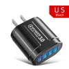 48 W ładowarka USB Szybka ładunek QC 3.0 ładowanie ściany dla iPhone'a 12 11 Samsung Xiaomi Mobile 4 porty UE US Plug Adapter Podróż adaptera