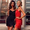 Ocstrade Bandage Dress Summer Red Party Evening Luxury Women Tassel Fringed Black Sexy Bodycon Club Outfits 220426