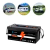 Batteria al litio LiFePO4 24V 100Ah con display di tensione BMS, adatta per barche, golf cart, carrelli elevatori, energia solare e camper