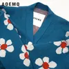 AOEMQ Женские кардиганские женские свитера милый светло -зеленый символ Life Vintage Sweater Spring Swaters с цветочным принтом женщин Tops LJ200815