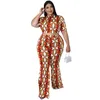 Etniska kläder XL-5XL Big Size Women Set Dashiki African Clothes 2022 Summer Autumn Fashion Sleeveless Top Pants Suit Party Matching Sets