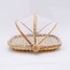 1PC Handmade Bamboo Woven Portable Picnic Kitchen Protect Food Pane Piatti che servono Mesh Basket Anti-mosche Vassoio di frutta Net Tent Cover Y220526