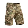 Shorts masculinos hombres camuflaje táctico mejorado impermeable pantalones cortos de bolsillo de cazas de pesca al aire libre de carga militar de carga militar