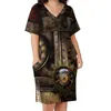 Plus Size Dresses Steampunk Design Dress V Neck Wonderful Clockwork Vintage Summer Kawaii Casual Woman Graphic Vestidoplus