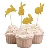 Andra festliga festförsörjningar cupcake topper för påsk födelsedagsdekoration 24 bitar annan annan annan