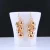 Clip-on & Screw Back Elegant Grape Bunches Gold Beads Handmade Clip On Earrings For Women Wedding Party No Pierced And Ear Clips JewelryClip