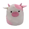 20cm Cute Cartoon Plush Pillow for Kids Girl Boys Kawaii Color Cotton Stuffed Cow Cushion Toys Gifts 220628