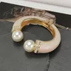Bangle Imitation Pearl Bracelets Cuff Bangles For Women Charm Jewelry Oil-spot Glaze Zinc Alloy Statement Accessories UKMOCBangle Raym22