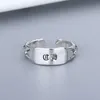 2022 Luxury Designer Ring Högkvalitativ vintage ringar för män Forever925 Silver Cross Flower Eternal Par Ring Punk Trendy Gift Justerbar Good