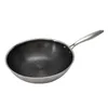 Aiwill 32cm/34cm Nonctick Wok 304 Full Full Stainless Wok No Fume Fume Free Free Pware 220423