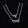 커프 팔찌 보석 보석 판매 패션 925 Sier Infinity Love Heart 26 글자 이니셜 도매 드롭 배달 2021 2CO를위한 Anklet 팔찌