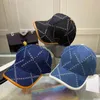 Classic Designer Donna Uomo Ball Caps 4 Seasons Plaid Denim Cappelli 3 colori Unisex Snapbacks Doppia lettera Berretto sportivo con etichette