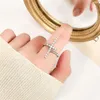 10шт простой кросс -форма открывает кольцо для женской свадебной вечеринки для модных украшений девушки