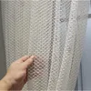 Curtain & Drapes European Luxury Embossed Embroidered Flower Pearls Sheer For Living Room White Hollow Geometry Tulle Bedroom4Curtain