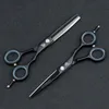 5.5" black pink hair scissors razor dressing scissor sale professional dressing barber clipper japan cut 220317