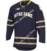 NCAA ND NDF ICE Hockey Jersey 2 Nate Clurman Jersey 5 Matt Hellickson 13 Colin Theisen 15 Michael Graham 16 Alex Steeves Pierce Crawford Jerseys