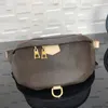 مصممي Luxurys Bumbag Cross Body الخصر أكياس مزاجه Bumbags m43644 حزمة مراوح بوم النقش الزهور حقائب جلدية ناعمة الشهيرة الرقم التسلسلي رمز التاريخ حقيبة الغبار