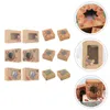 Presentförpackning 12st Kraft Paper Bakery Boxes Dessert Packing Cases With Window Pisfic