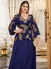 Платья плюс размеры женщины большой макси 2022 шикарная элегантная рубашка с длинным рукавом мусульманская индейка вечеринка вечернее фестиваль одежда одежда