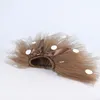 Fluffy Brown Deer Skirt Christmas Costume Kids Reindeer Tulle for Halloween Carnival Children Outfit 1-14 Years 220326