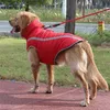 Nuovo Plus Size Gilet per cani Cappotto Autunno Inverno Antivento Caldo Pet Vestiti per cani per cani di taglia media Abbigliamento riflettente 201030