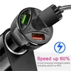 Caricabatteria per auto rapido QC3.0 3 porte Carica USB Ingresso 12V / 24V Uscita 5V Adattatore di alimentazione per ricarica rapida universale per telefoni cellulari Prodotti per auto