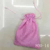 50 개/몫 15*20cm 12 색 수제 황마 Drawstring 가방 파우치 삼베 웨딩 파티 크리스마스 선물 가방 쥬얼리 파우치 포장 가방